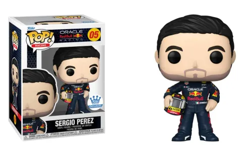 Funko Pop de Checo Pérez con casco. (funko.com)