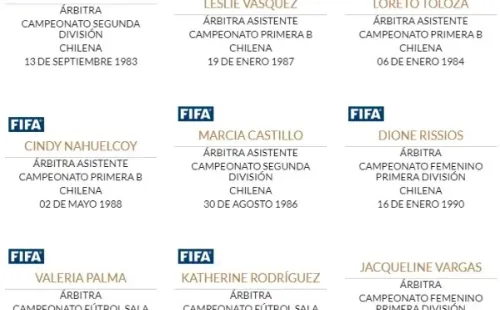 Las juezas del fútbol chileno.
