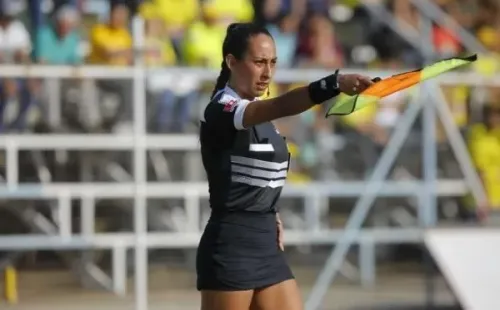 Cindy Nahuelcoy en el Magallanes-San Luis (Foto: Carlos Parra/ANFP).