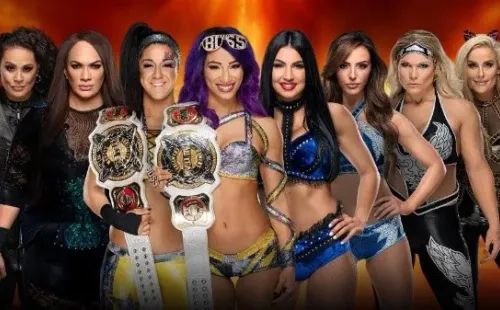 Campeonato Femenil de Parejas WWE: Bayley &amp; Sasha Banks (C) vs. Beth Phoenix &amp; Natalya vs. Las IIcónicas vs. Nia Jax &amp; Tamina