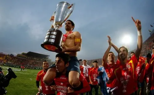 Gonzalo Villagra, capitán de Unión Española 2013 y actual jugador de Santiago Morning, en su juventud jugó rugby por su colegio Santiago College.