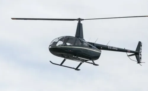 La llegada en helicóptero de Vidal fue muy comentada