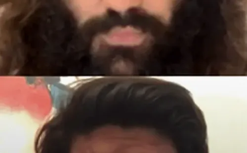 Sorín y Zamorano compartiendo un live de Instagram.
