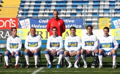 Luis Salmerón presentado con los otros refuerzos de la UC en 2009. Finalmente, no firmaría su contrato. (Foto: Archivo UC)