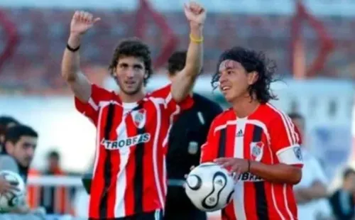 Higuaín junto a Marcelo Gallardo, actual entrenador de River Plate