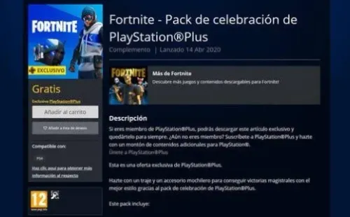 Pack gratuito en PS Store