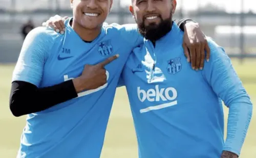 Jason Murillocelebró con su “panita” Arturo Vidal.