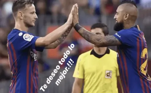 Ivan Rakitic tampoco se olvidó del cumpleaños de Arturo Vidal
