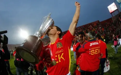 Diego Scotti, que anunció su retiro del fútbol, vivió sus mejores años en Unión Española, donde estuvo entre 2011 y 2015, consiguiéndo los títulos del Transición y Supercopa de 2013. Foto: Agencia Uno