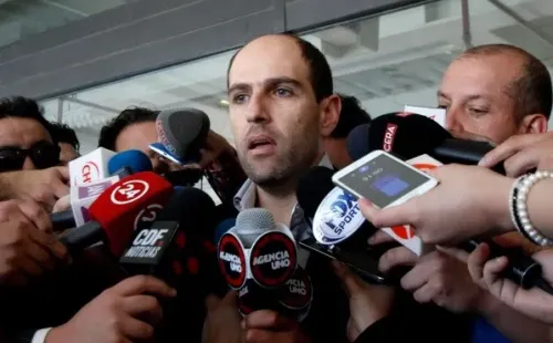 Sergio Jadue en una de sus últimas apariciones públicas antes de irse a Estados Unidos.
