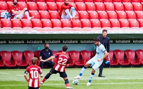 El partido ente Athletic y Atlético Madrid en San Mamés.