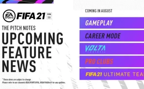 Calendario de agosto de FIFA 21