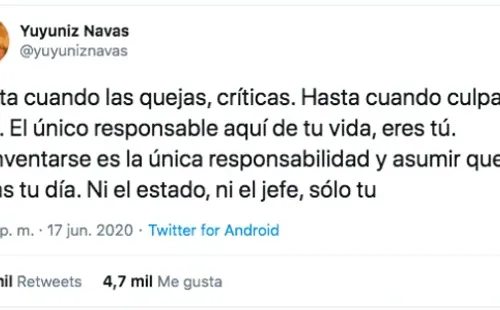 La publicación de Yuyuniz Navas que detonaron todo.