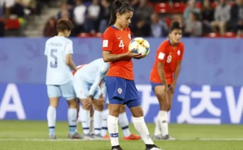Pancha Lara antes de su penal.