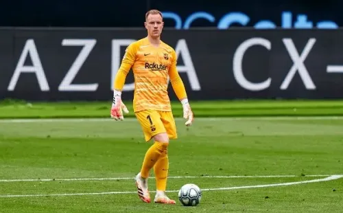 Ter Stegen en el Celta-Barcelona.