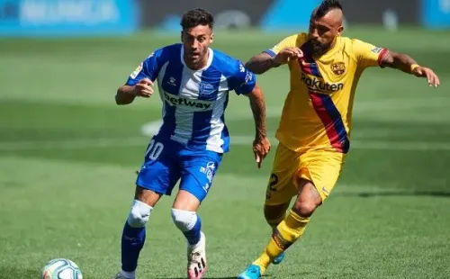Vidal en el cierre de La Liga contra Alavés.