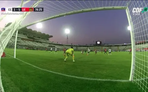 Quinto gol de Unión Española (Pantallazo)