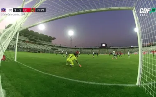 Quinto gol de Unión Española (Pantallazo)