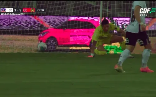 Quinto gol de Unión Española (Pantallazo)
