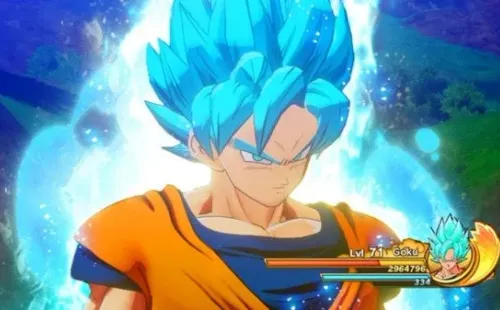  Super Saiyan Blue de Gokú en DBZ: Kakarot