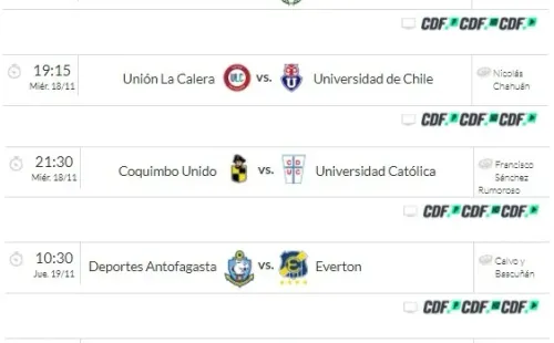La programación de la fecha 19 del Torneo Nacional.