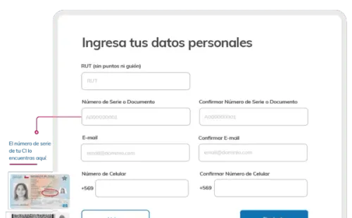Posteriormente, deberás acreditar tu identidad. Este paso tiene como fin asegurarse de que otra persona no pueda sacar lo que te corresponde.