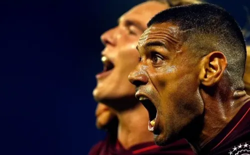 A sus 40 años, Jose Sand es el máximo goleador histórico de Lanús y lleva cuatro tantos en siete partidos en esta edición de la Copa Sudamericana. (Foto: Getty)