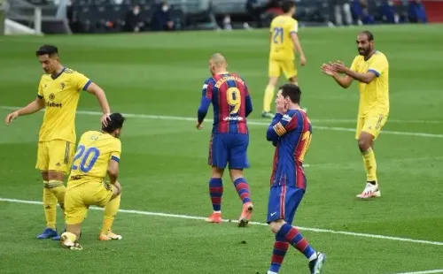El gol de Messi frente al Cádiz no fue suficiente para que el Barça se llevara los tres puntos del partido. (Foto: Getty)