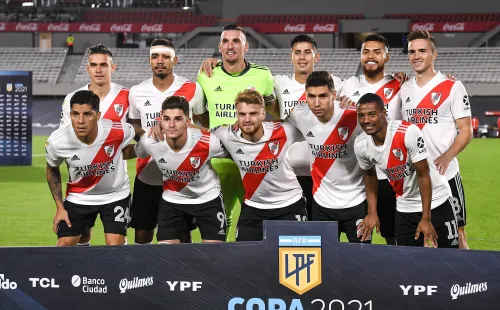 El once titular de River Plate contra Colón con Paulo Díaz.