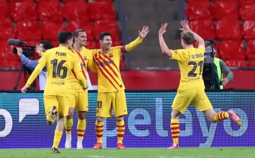 Dos goles de Messi y el título de la Copa del Rey. Este fin de semana fue de ensueño para los catalenes. (Foto: Gety)