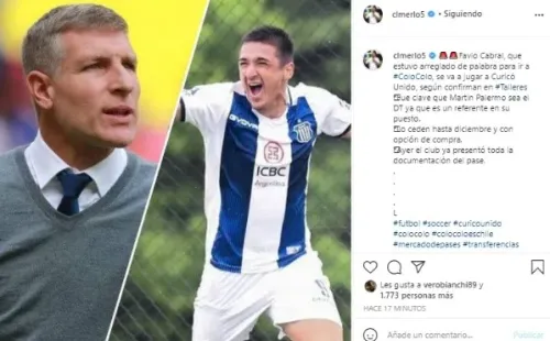 Favio Cabral no llega a Colo Colo y será nuevo jugador del Curicó de Martín Palermo.