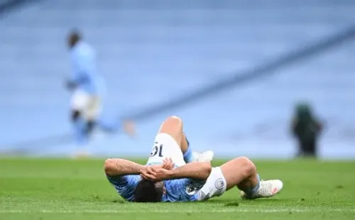 Sergio Agüero se farreó la celebración del título con el Manchester City. Foto: Getty Images
