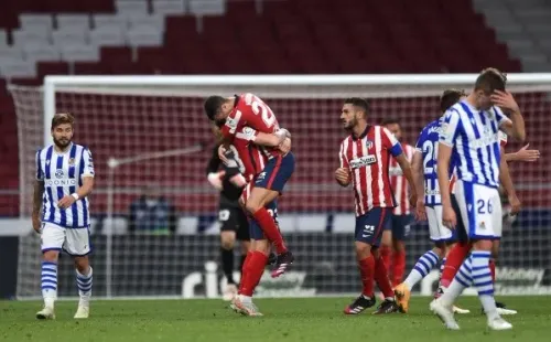 La victoria por 2-1 contra la Real Sociedad fue clave para que el Atlético se mantenga en lo más alto de la tabla. (Foto: Getty)