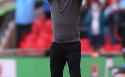 Guardiola quiere liderar a su equipo hacia un histórico triplete. Ya ganaron la Carabao Cup y la Premier League, solo falta la Champions. (Foto: Getty)