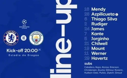 La formación de Chelsea para la final de Champions League.