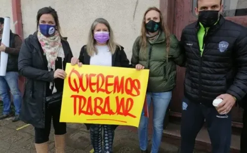 Diego Guidi se manifestó junto a otras agrupaciones para que permitan hacer deporte en todas las fases del plan Paso a Paso. Foto: Cedida.