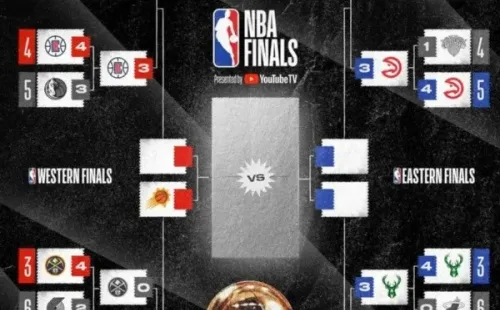 Así están las semifinales de conferencia de la NBA al termino de la jornada del jueves 17 de junio. (Foto: @NBAlatam)