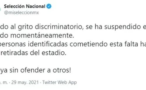 México vuelve a sufrir con el conocido grito de sus hinchas.