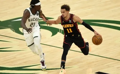 Trae Young no logró repetir la gran actuación mostrada en el juego 1. (Foto: Getty)