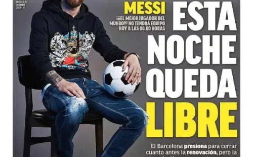 La portada de Marca de este miércoles. En España siguen atentos la renovación de Messi en Barcelona. Foto: Marca.