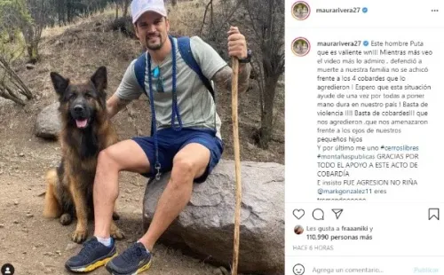 Una de las publicaciones de Maura Rivera tras la agresión sufrida junto a Mark González.