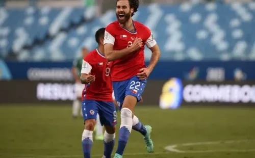 Ben Brereton festejó su primer gol con la Roja ante Bolivia en Copa América 2021.