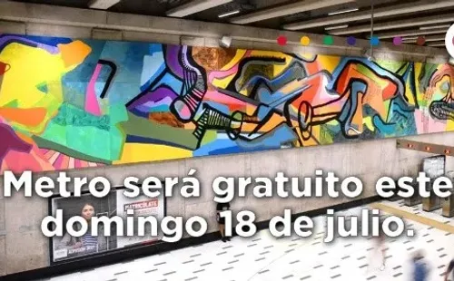 Este domingo el Metro de Santiago será gratis.  Foto: @metrodesantiago