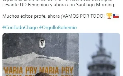 María Pry es la nueva entrenadora de Santiago Morning Femenino.