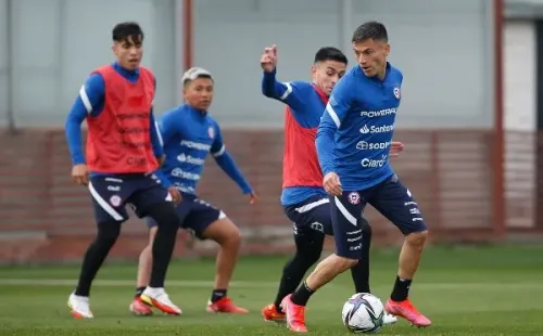 Último entrenamiento de la selección chilena antes de jugar con Brasil (Carlos Parra, ANFP)