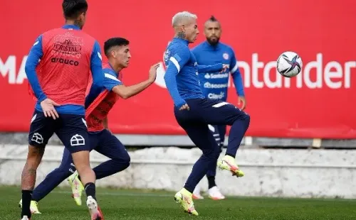 Último entrenamiento de la selección chilena antes de jugar con Brasil (Carlos Parra, ANFP)