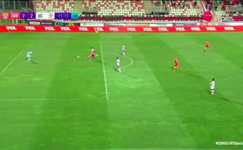 Fritz se mandó contra el arco de la UC y puso el agónico 2-2 a los 45′(FOTO: TNT Sports)