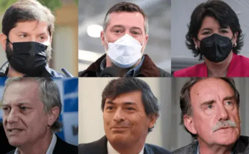 Los candidatos que inicialmente participarían, donde Franco Parisi finalmente no participará del debate. (Foto: Agencia Uno).