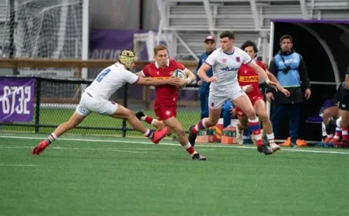 Chile dio dura batalla en la ida ante Canadá. Foto: Rugby Canadá.