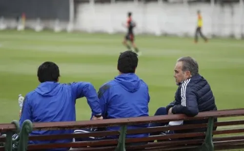 Lasarte en el amistoso de la Roja sub 20 frente a Rodelindo Román.